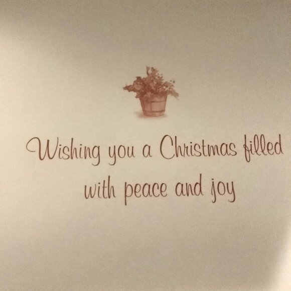 Vintage Merry Christmas Card Santa Filling Stockings  Wishing Peace Joy - Picture 3 of 6